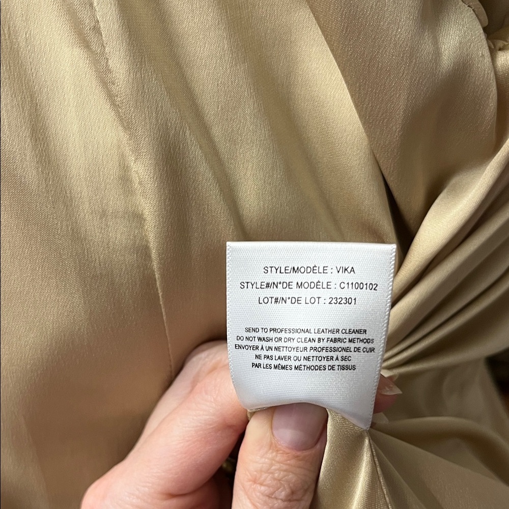 Theory Beige Leather Jacket - Picture 10 of 10